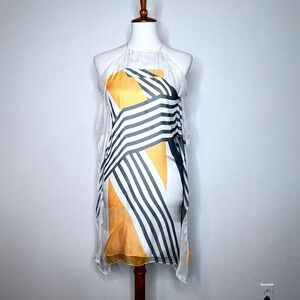 LEON MAX Max Studio Silk Dress SM Art To Wear NWT Sleeveless Airy Lightweight